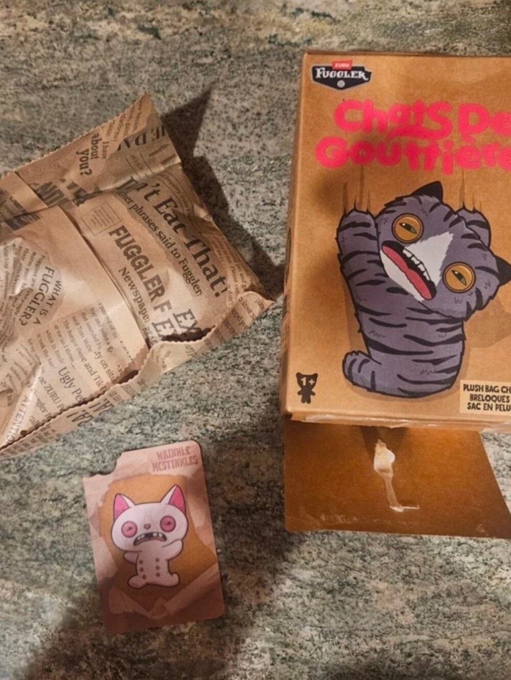 Brand New, Never Opened Fuggler Wrinkle McStinkes Ally Cats 5" Charm